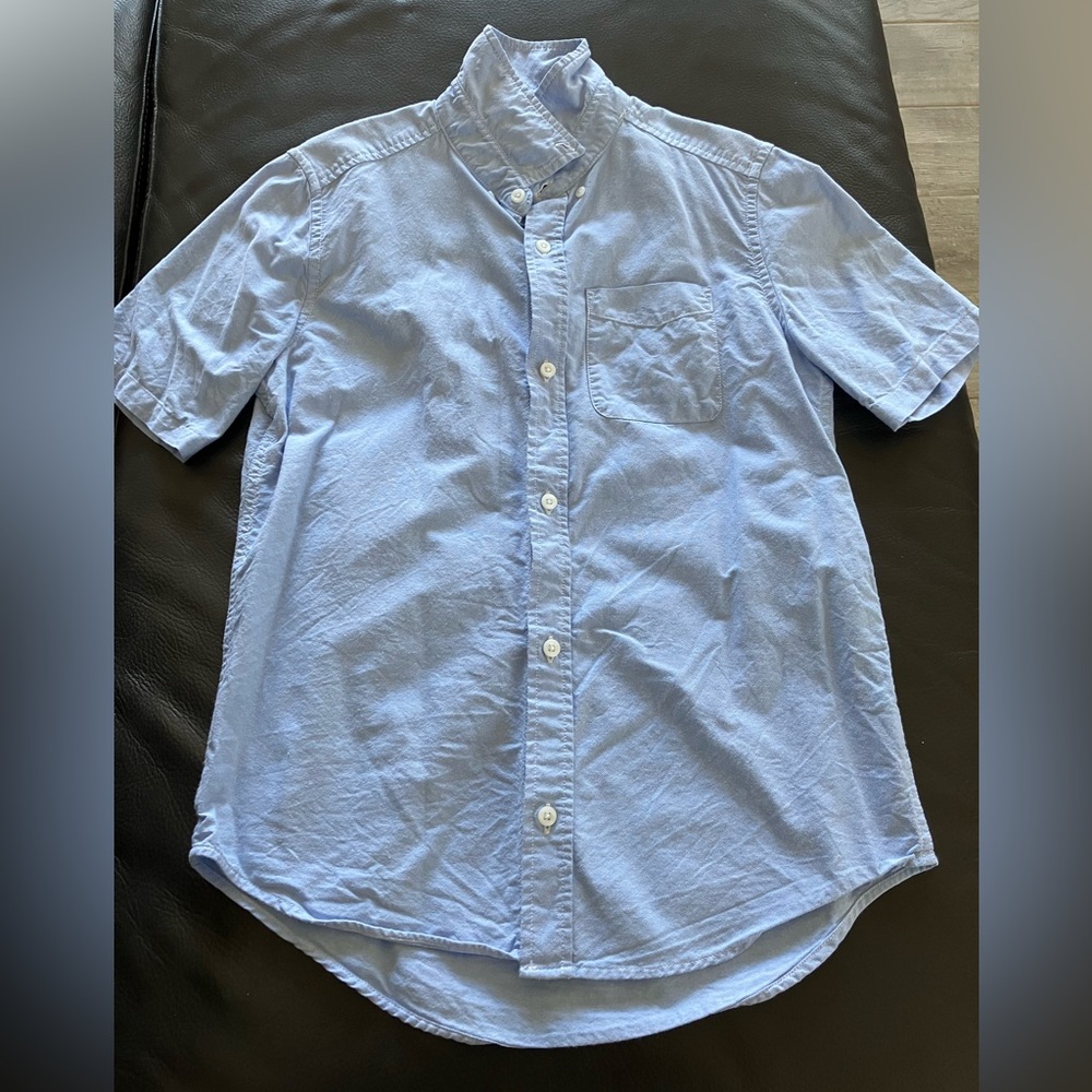 Children’s Place Button Down Short Sleeve Shirt Size 14 - Picture 2 of 3